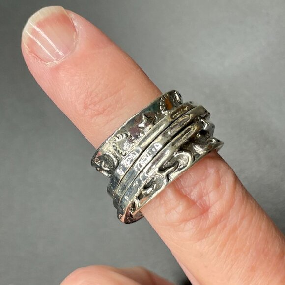 Sun and Moon Boho Spinner Ring #1207 - Picture 9 of 10